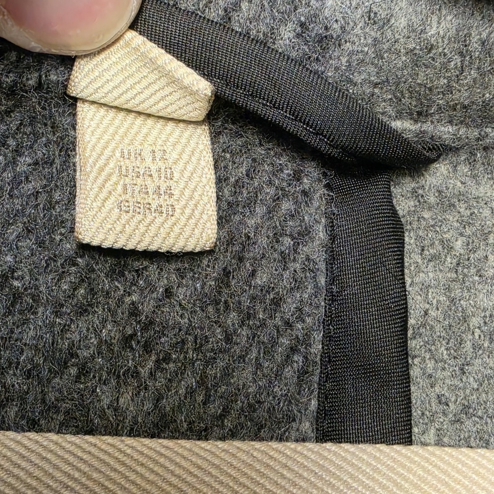 Burberry‎ Brit Gray Plaid Wool Duffle Coat Blue Fox Fur Hood Womens US 10 IT 44 - Picture 16 of 16